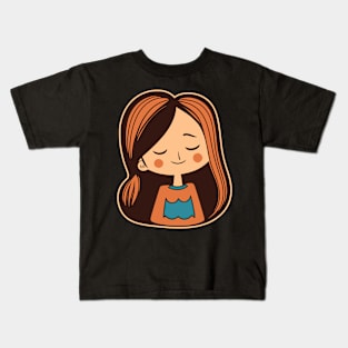 Cute happy girl Kids T-Shirt